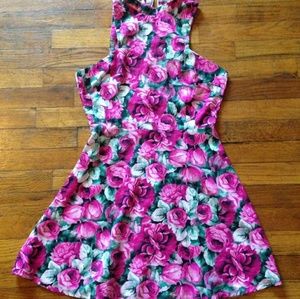 Floral halter neck dress